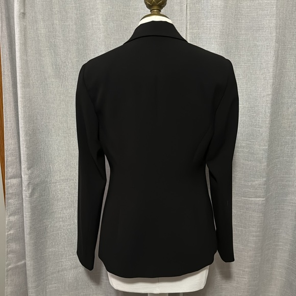 Calvin Klein Blazer-Black-Sz 4-Gold Tone Buckle Closure-Lined-EUC - Picture 8 of 16